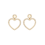 Pearl initial Heart Earrings
