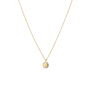 Tiny Pavé Initial Coin Necklace