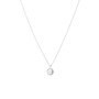 Tiny Pavé Initial Coin Necklace