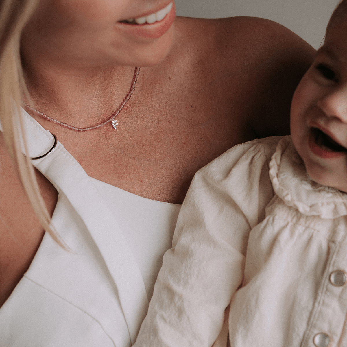 Sparkle Beaded Letter Necklace