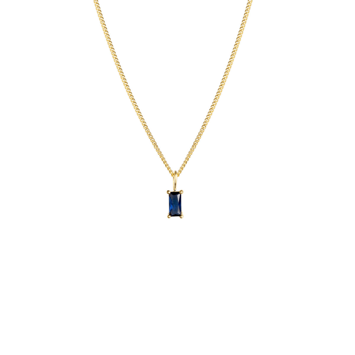 Birthstone Baguette Necklace