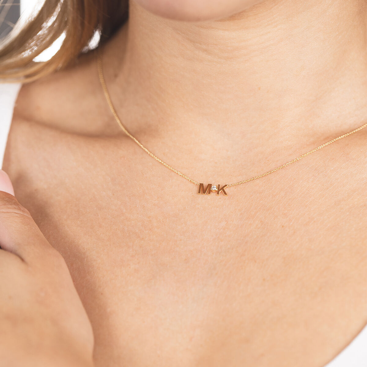 Letters + Diamond Necklace kopen | Vedder