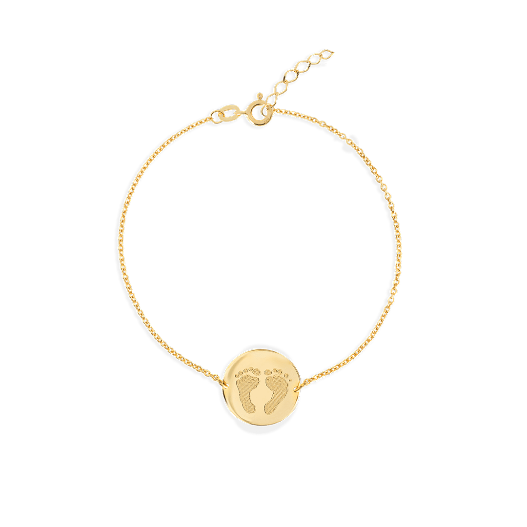 Hand- or Footprint Coin Bracelet