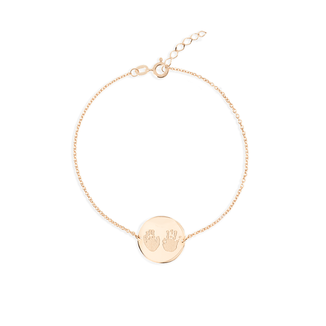 Hand- or Footprint Coin Bracelet