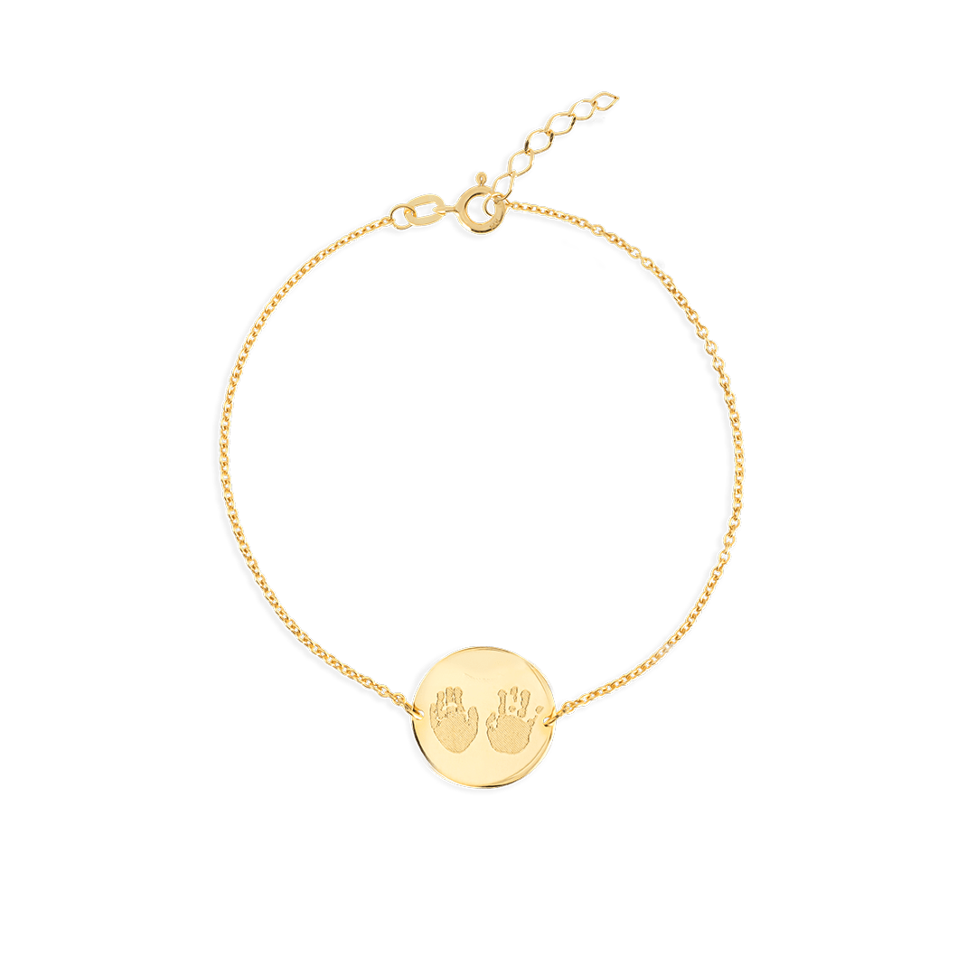 Hand- or Footprint Coin Bracelet