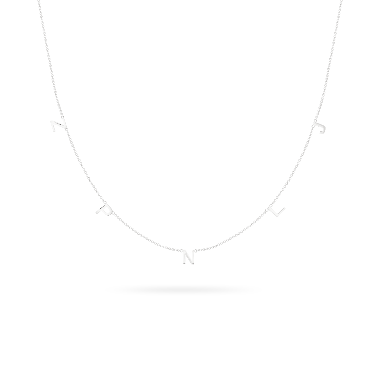 letter necklace zilver