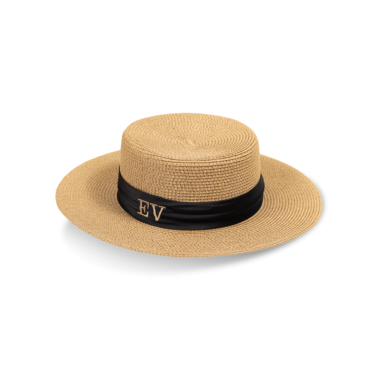 Embroidery Initial Straw Hat