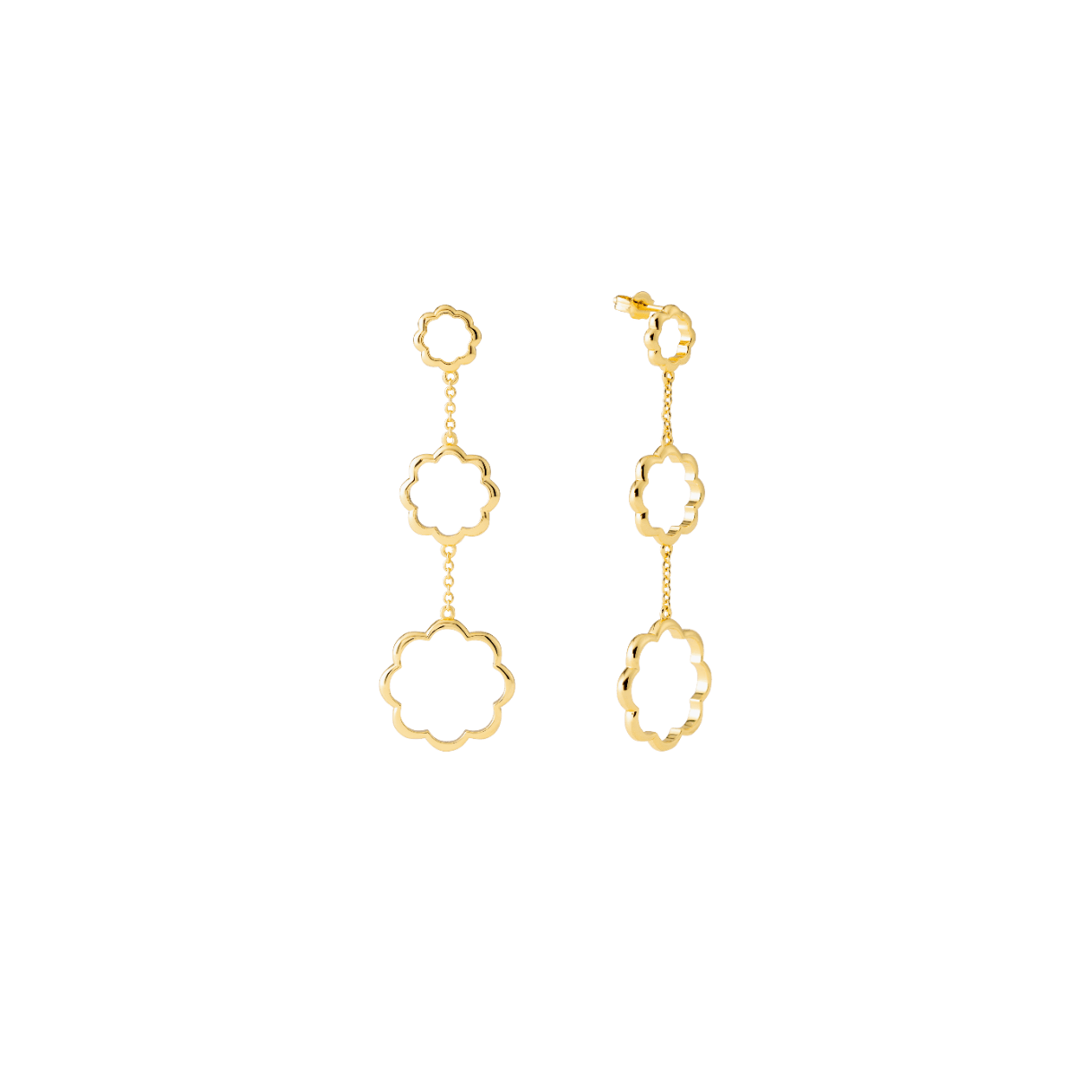 Rosette Chain Earrings