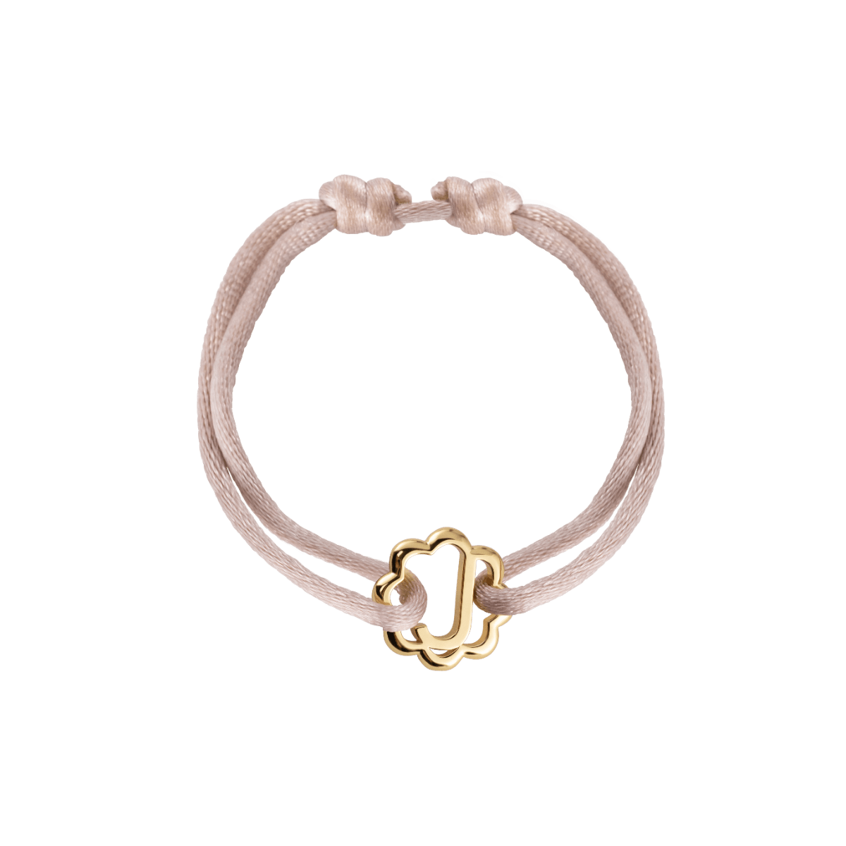 Rosette Initial Cord Bracelet