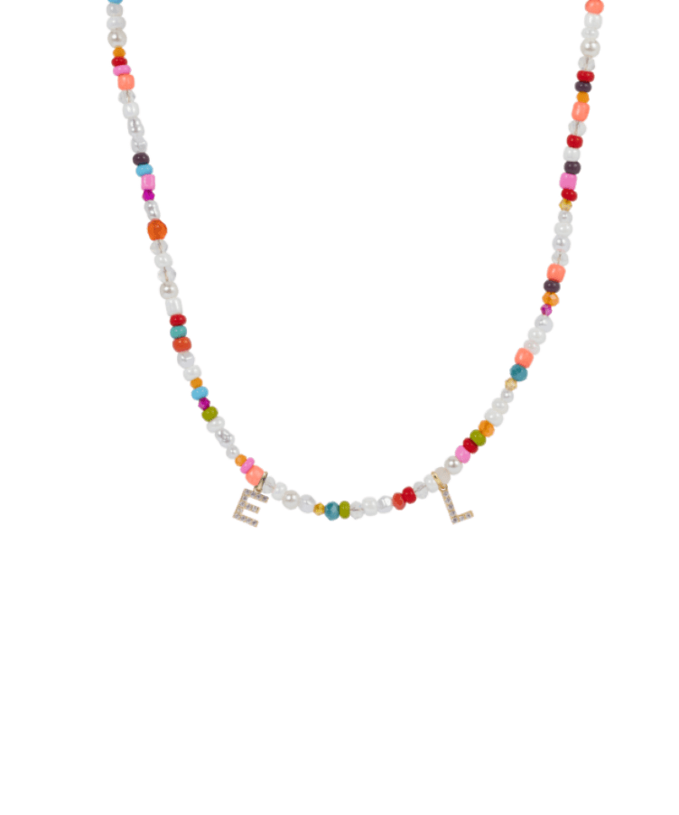 Pearl Beads Letter Necklace