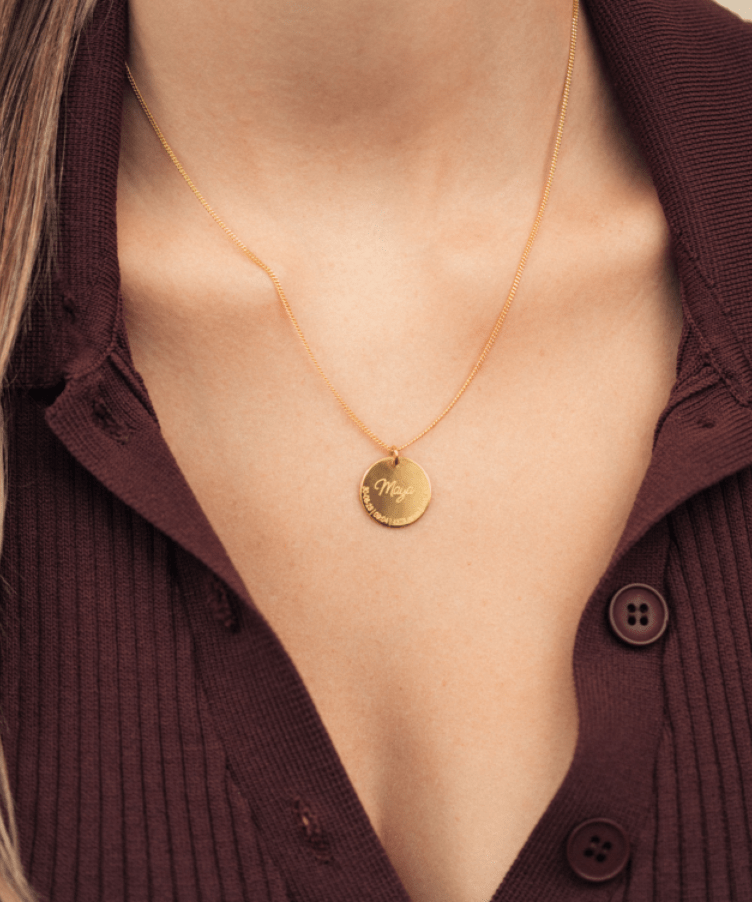Birth Certificate Coin Necklace