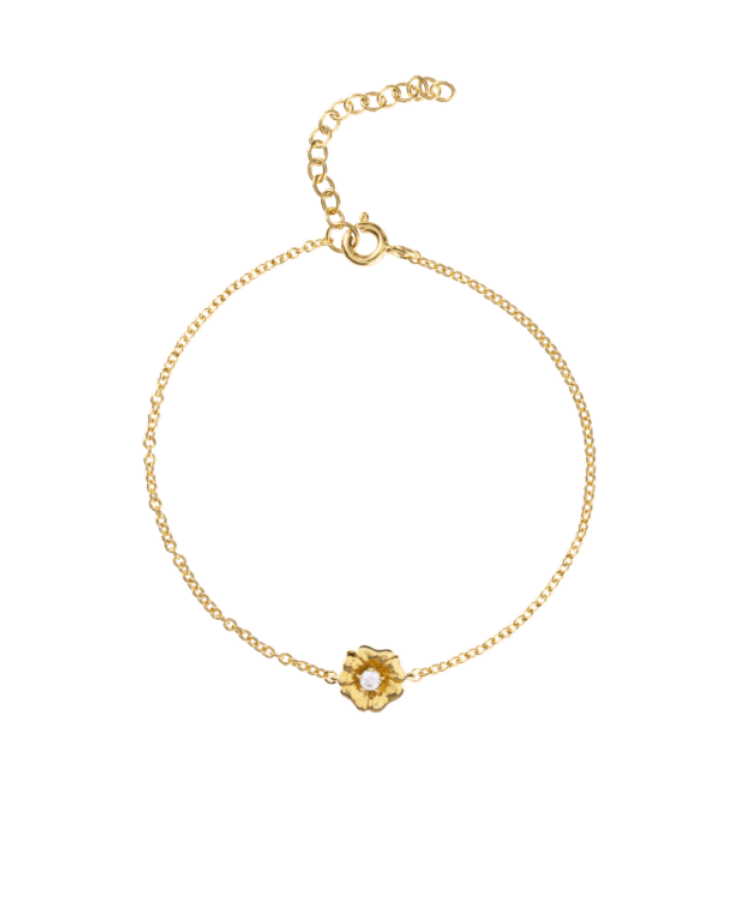 Birthflower Bracelet-Plated -January - Snow drop