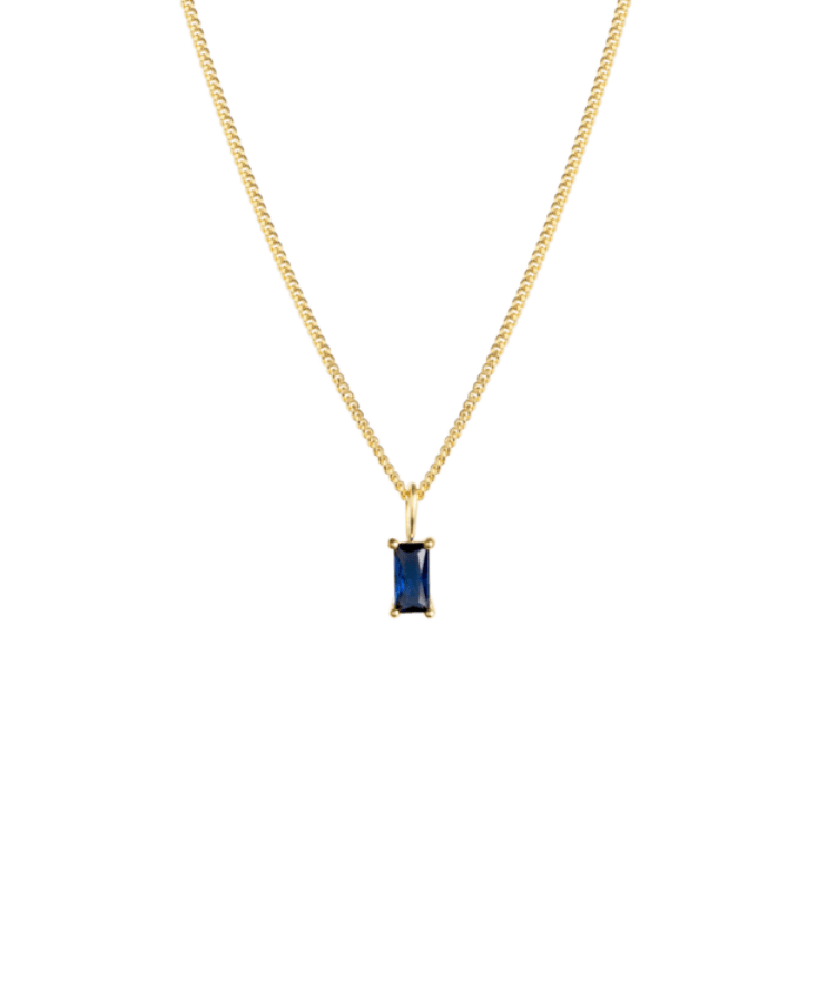 Birthstone Baguette Necklace