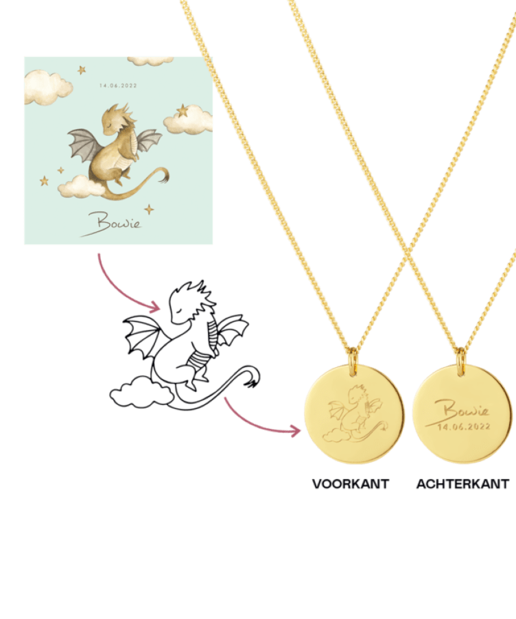 Birth Certificate Coin Ketting