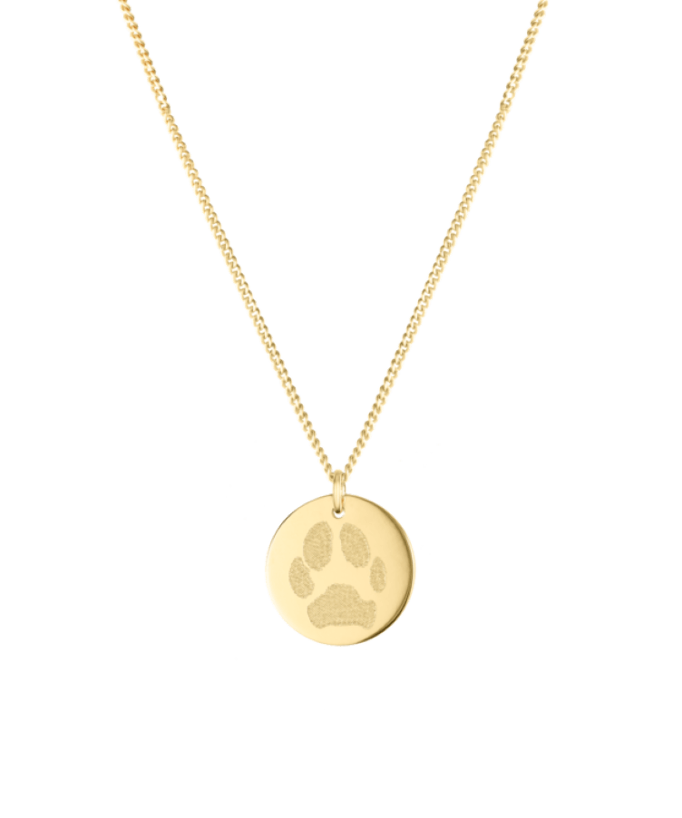 Paw Print Coin Necklace