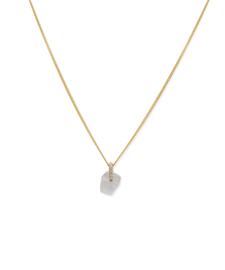 initial coin necklace goud