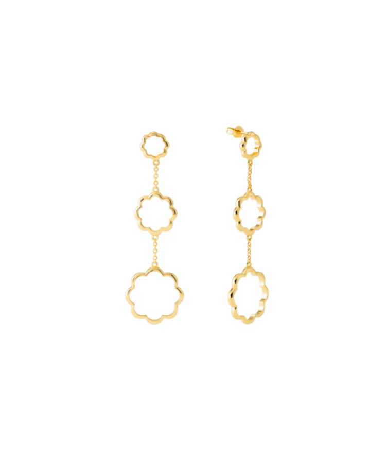 Rosette Chain Earrings