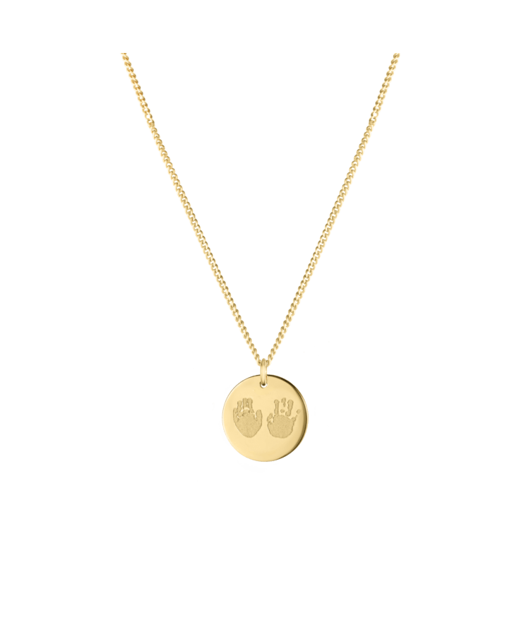 Hand- or Footprint Coin Necklace